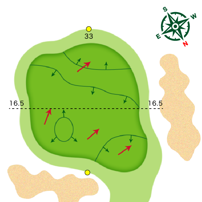 ゴルフコース11ホール・拡大MAP