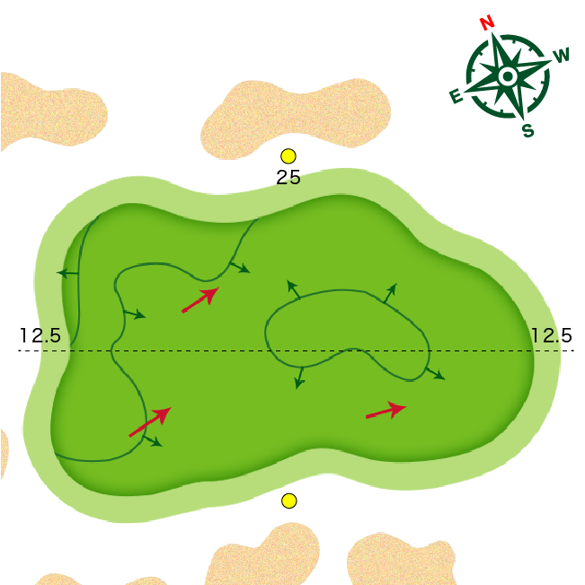 ゴルフコース16ホール・拡大MAP