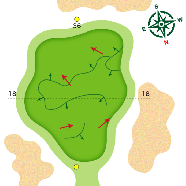 ゴルフコース17ホール・拡大MAP