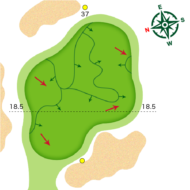 ゴルフコース18ホール・拡大MAP